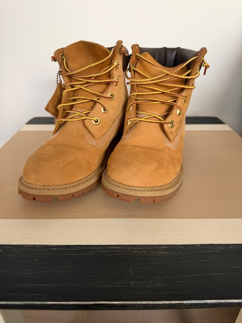 Timberland Wheat Tan Lace-Up Waterproof Work Boots